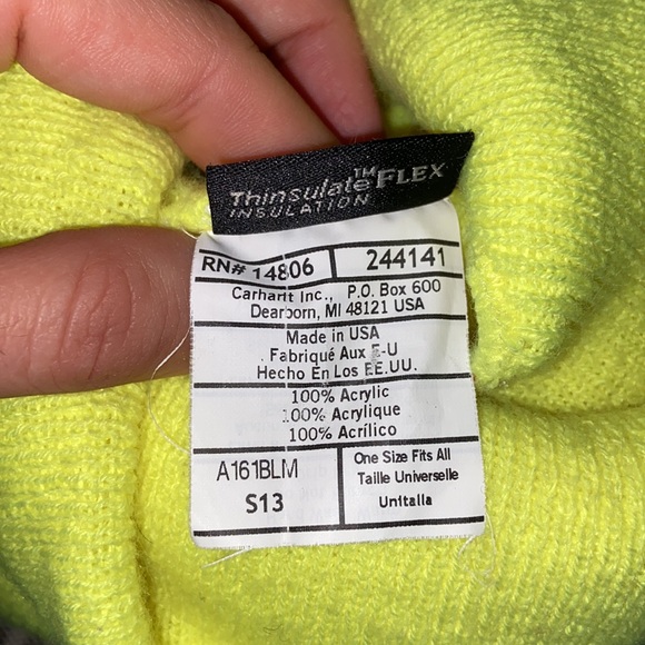 Carhartt Men's Knit Insulated Face Mask Bright Lim - Picture 4 of 4